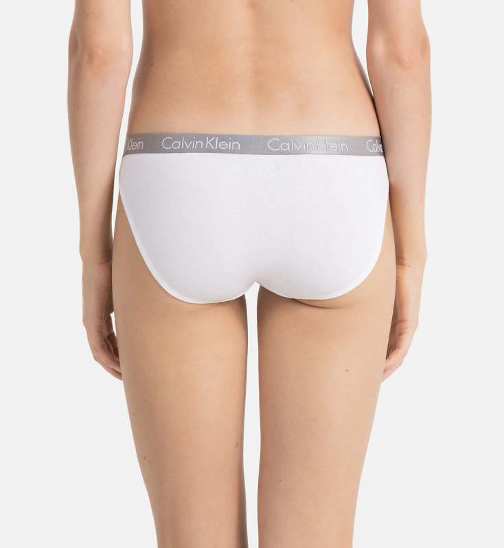 Dámské kalhotky QD3540E-100 bílé - Calvin Klein bílá XL