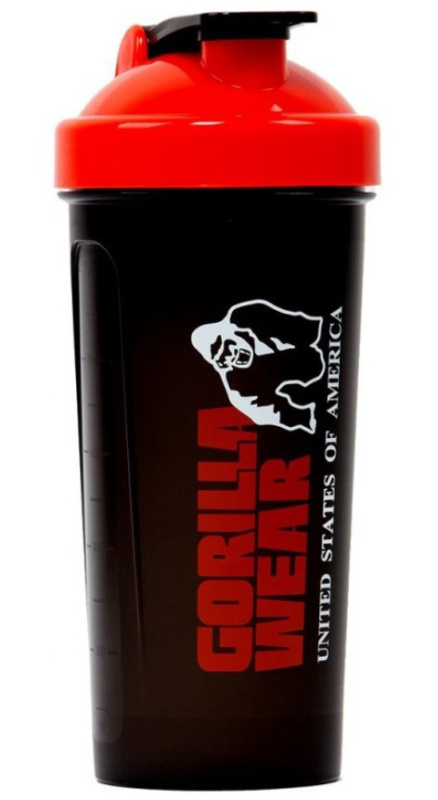Gorilla Wear Šejkr XXL 1000 ml - Černá/Červená