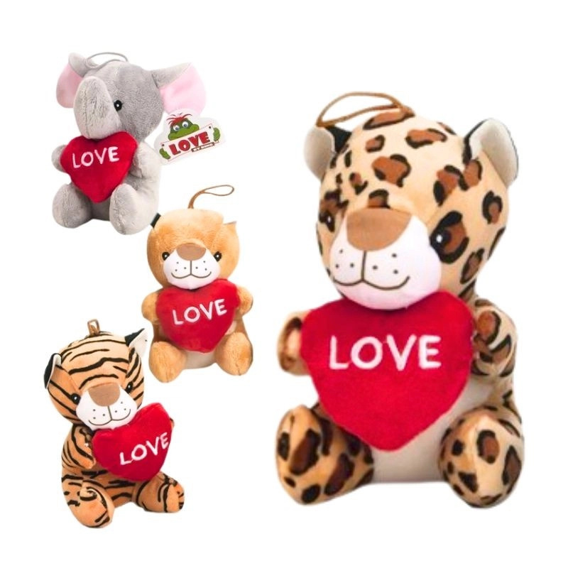 plyšové zvířátko se srdíčkem – 4 druhy