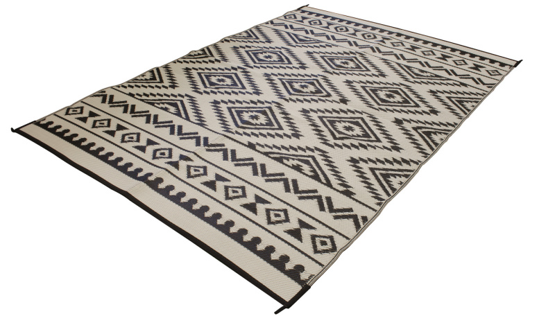 Eurotrail Tkaný koberec 200x180 cm Barva: Černobílý s ornamenty