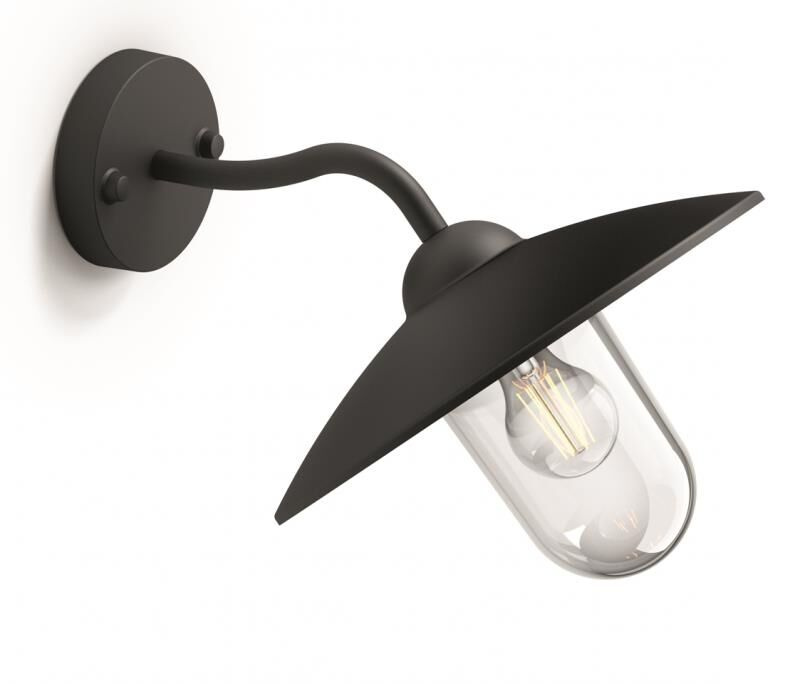 Philips Venkovní nástěnné svítidlo Hammock 1xE27, IP44, černé