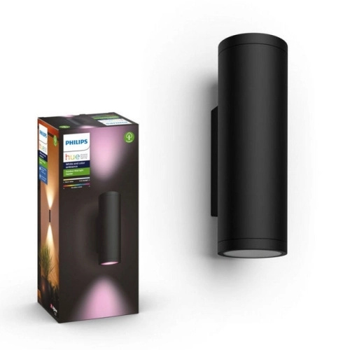 Venkovní LED nástěnné svítidlo Philips Hue Appear / 2 x 8 W / RGBW / černá Varianta: ivi1