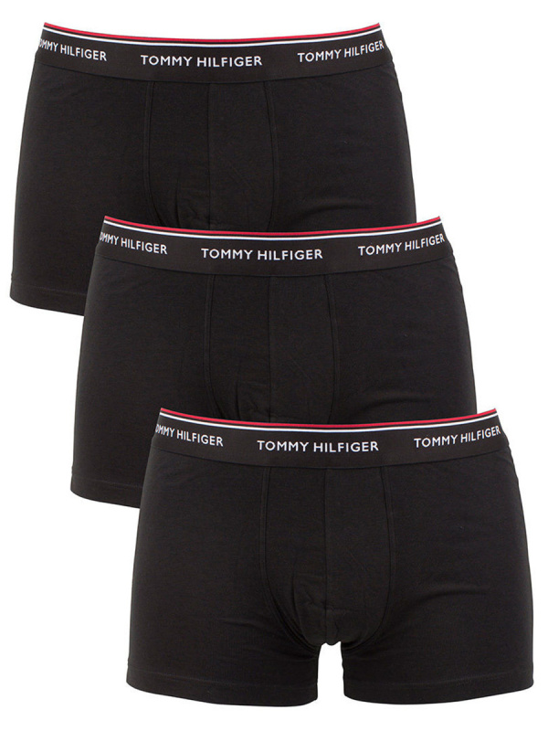 Boxerky 3pcs 1U87903841-020 červenomodrá - Tommy Hilfiger černá S