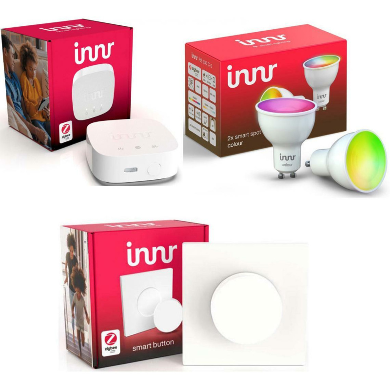 Startovací sada chytrého osvětlení Innr SK 230 C-2 s můstkem / Zigbee GU10 / 2 LED žárovky / vícebarevná Varianta: ivi3