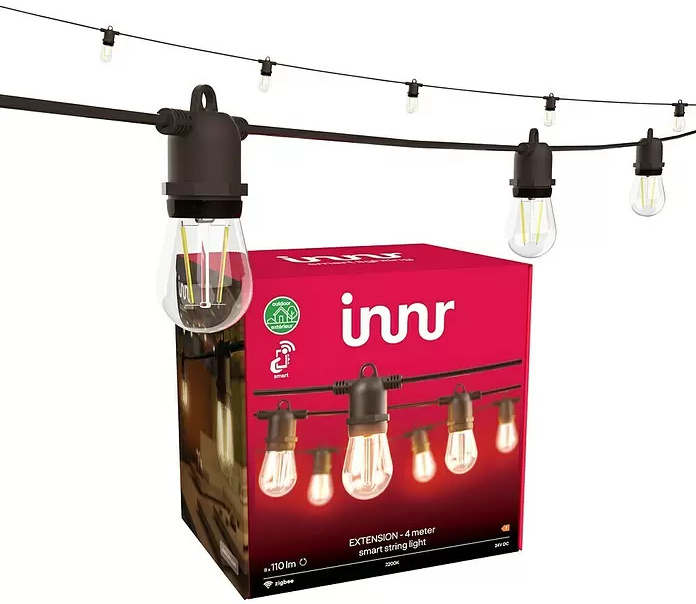 LED světelný řetěz se žárovkami Innr Lighting / 4 m / 8 LED / 2200 K / černá Varianta: ivi1