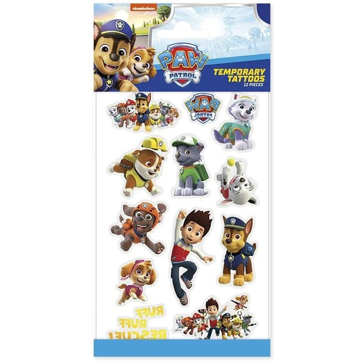Lowlands Tetování barevné Tlapková patrola/Paw patrol 12ks v sáčku