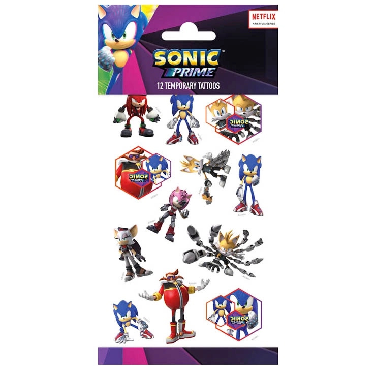 dočasné tetování SONIC – sada samolepicích motivů