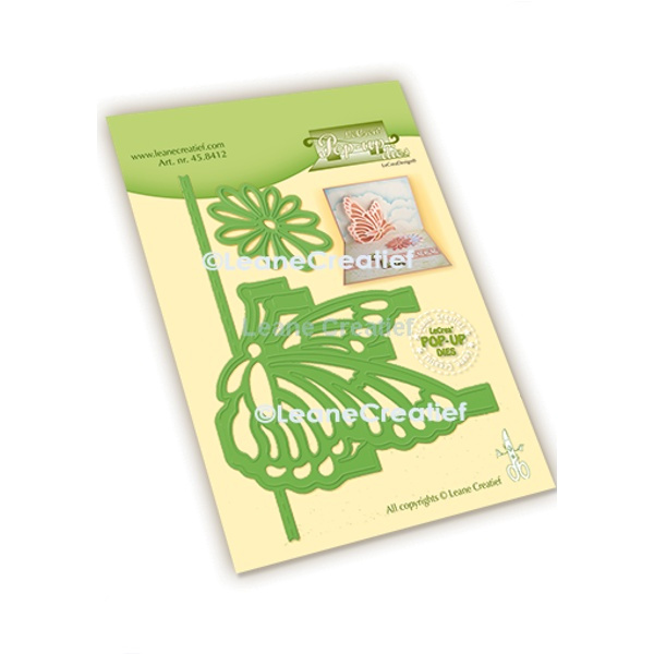 Motýl a květina 3D - vyřezávací a embosovací kovové šablony Leabilities (2ks)