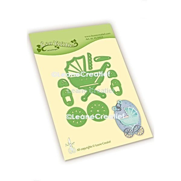 Kočárek - vyřezávací a embosovací kovové šablony Leabilities (9ks)