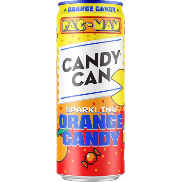 Sycená limonáda Candy Can x Pac-Man - Kandovaný pomeranč 330ml Multicolor