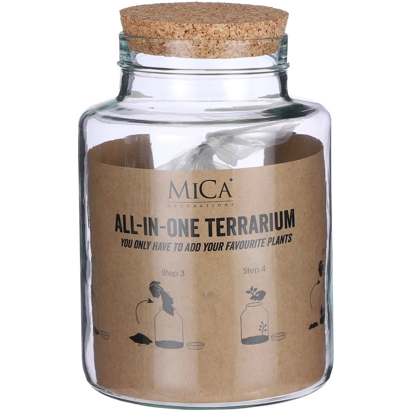 Mica Decorations Skleněné terárium All in One, pr. 14,5 x 20 cm