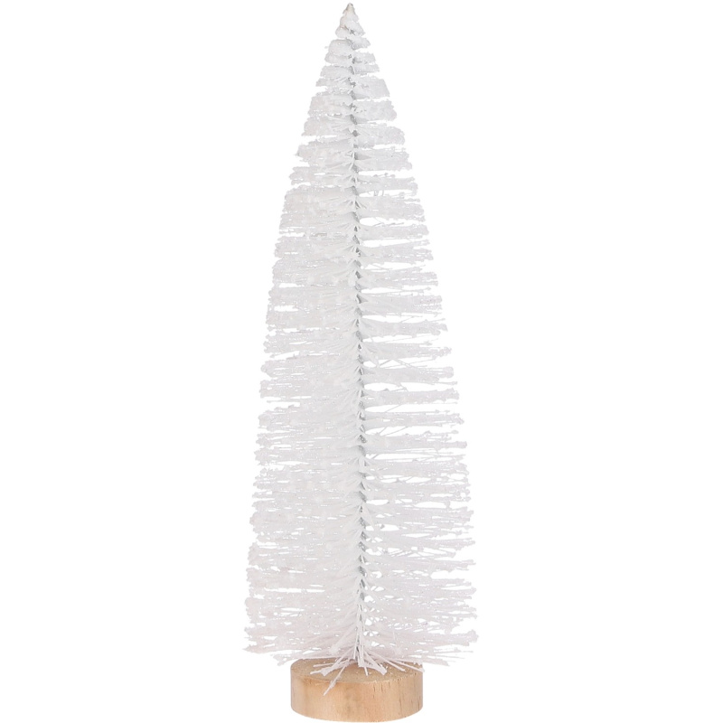 House of Seasons Stromek s dřevěným podstavcem, bílý, pr. 10 x 32 cm