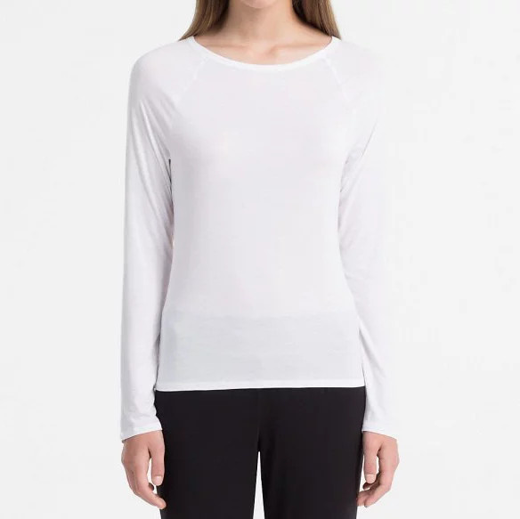 Dámské Tričko s dlouhým rukávem QS5493E - Calvin Klein M