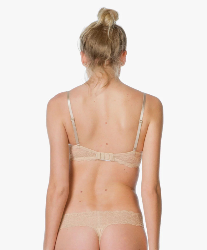 Podprsenka s kosticí QF1444E tělová - Calvin Klein 80B Hnědá