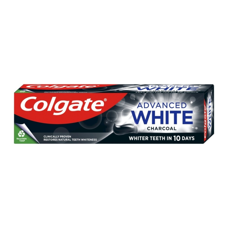 Colgate Advanced White Charcoal bělicí zubní pasta s aktivním uhlím 75 ml