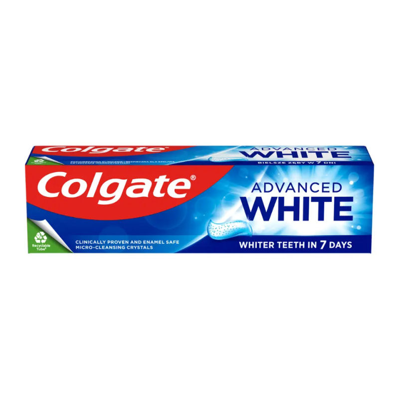 Colgate Advanced White bělicí pasta proti skvrnám na zubní sklovině 75 ml