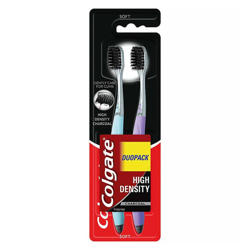 Colgate High Density Charcoal zubní kartáček soft 2 ks
