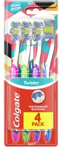 Colgate Twister Design Edition zubní kartáček 4 ks
