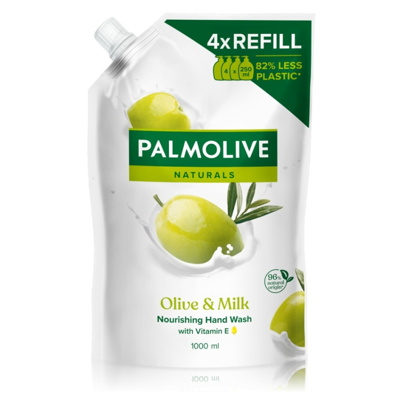 Palmolive Naturals Milk & Olive přírodní tekuté mýdlo na ruce náhradní náplň 1000 ml