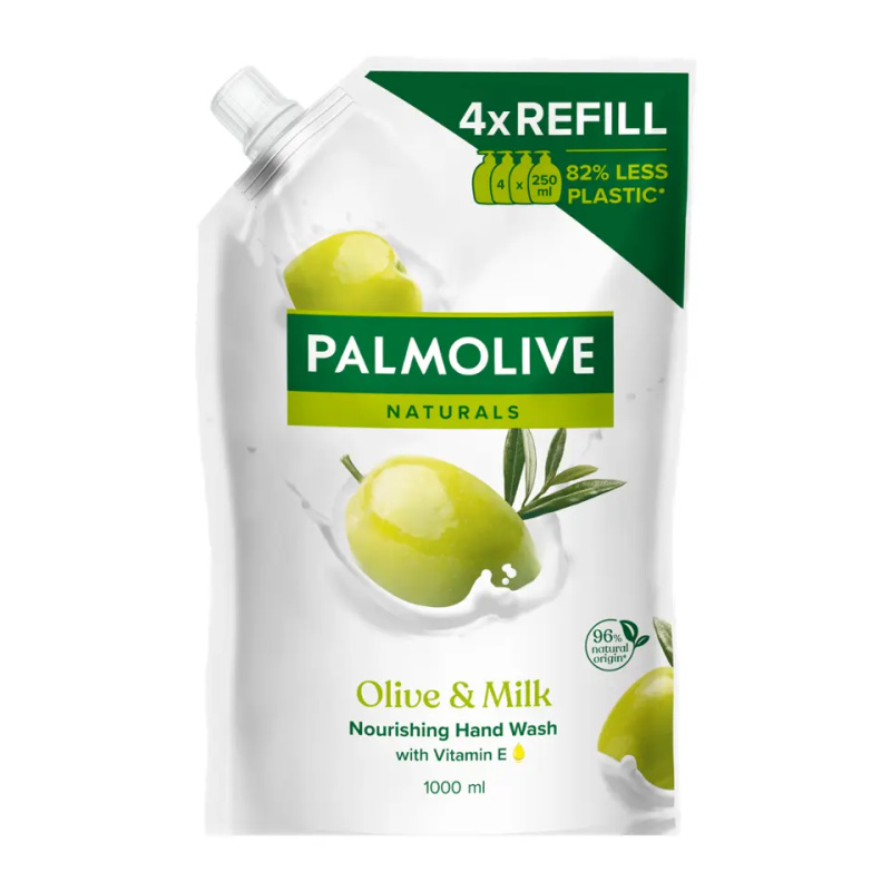 Palmolive Naturals Milk & Olive přírodní tekuté mýdlo na ruce náhradní náplň 1000 ml