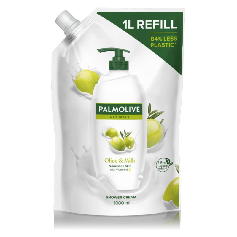 Palmolive Naturals Milk & Olive antistresový sprchový gel náhradní náplň 1000 ml