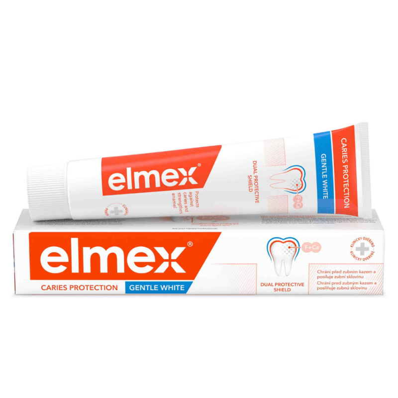 Elmex Caries Protection Gentle White bělicí zubní pasta s fluoridem 75 ml