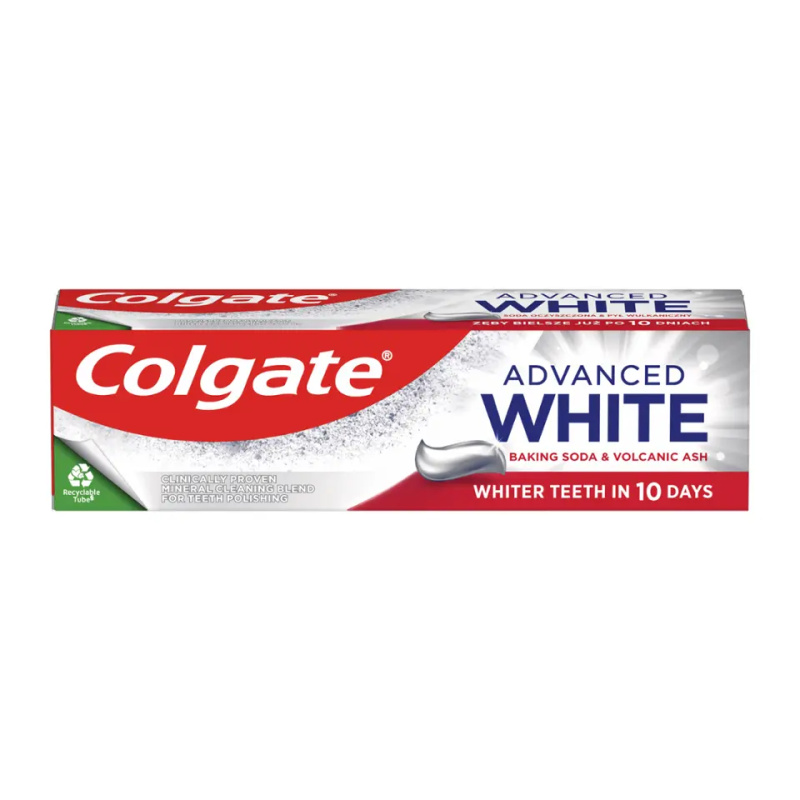 Colgate Advanced White Volcanic Ash and Baking Soda přírodní zubní pasta 75
