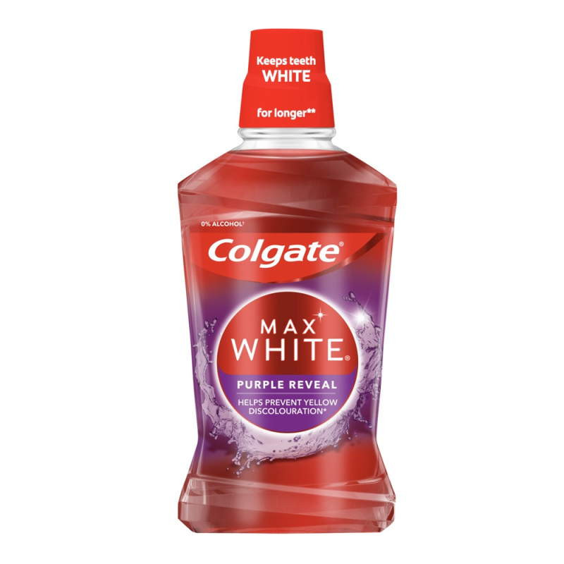 Colgate Max White Purple Reveal ústní voda s bělicím účinkem 500 ml