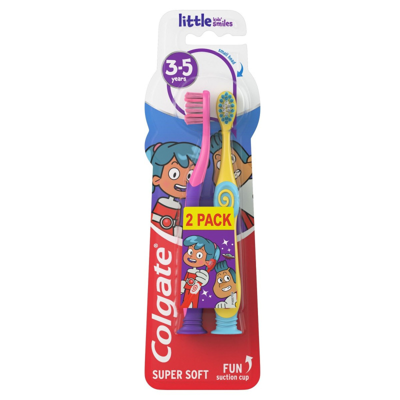 Colgate Little Kids Smiles set dětských zubních kartáčků pro děti 3–5 let