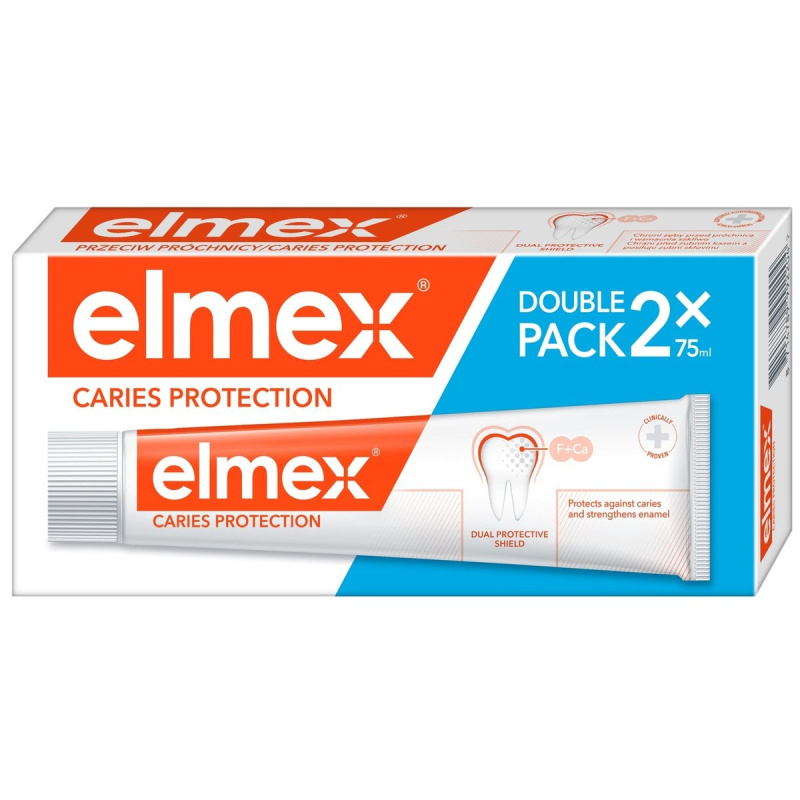 elmex Caries Protection zubní pasta proti zubnímu kazu, 2×75 ml
