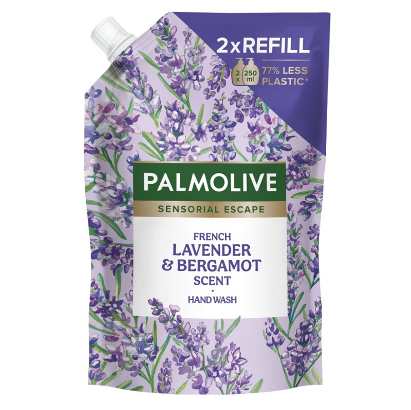 Palmolive Sensorial Escape French Lavender & Bergamot tekuté mýdlo na ruce náhradní náplň 500 ml