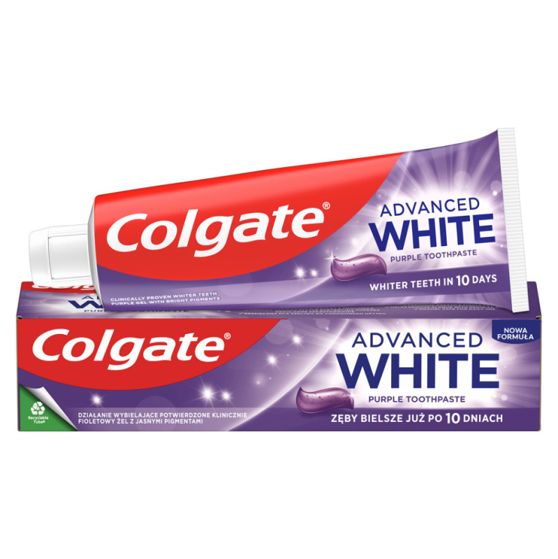 Colgate Advanced White Purple White bělicí zubní pasta 75 ml