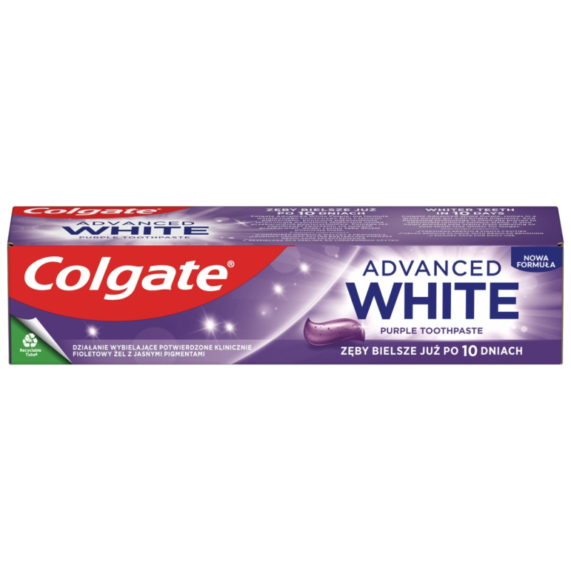Colgate Advanced White Purple White bělicí zubní pasta 75 ml