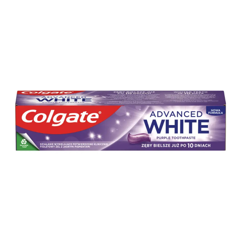 Colgate Advanced White Purple White bělicí zubní pasta 75 ml