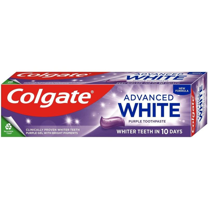 Colgate Advanced White Purple White bělicí zubní pasta 75 ml