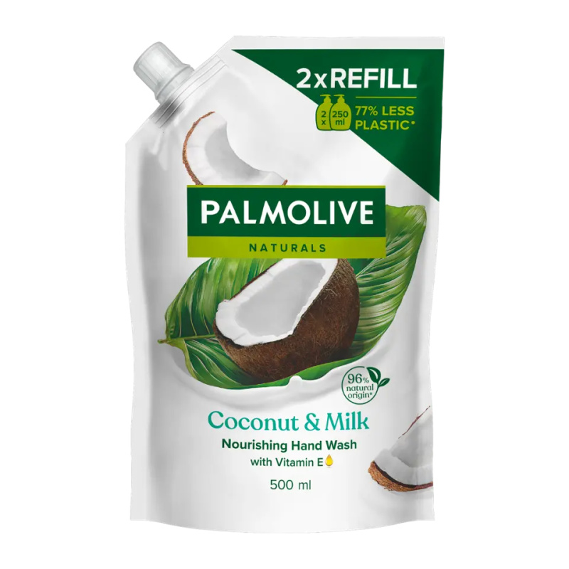 Palmolive Naturals Coconut & Milk tekuté mýdlo na ruce náhradní náplň 500 ml