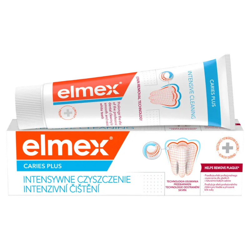 Elmex Caries Plus Intensive Cleaning bělicí zubní pasta pro kompletní péči 50 ml