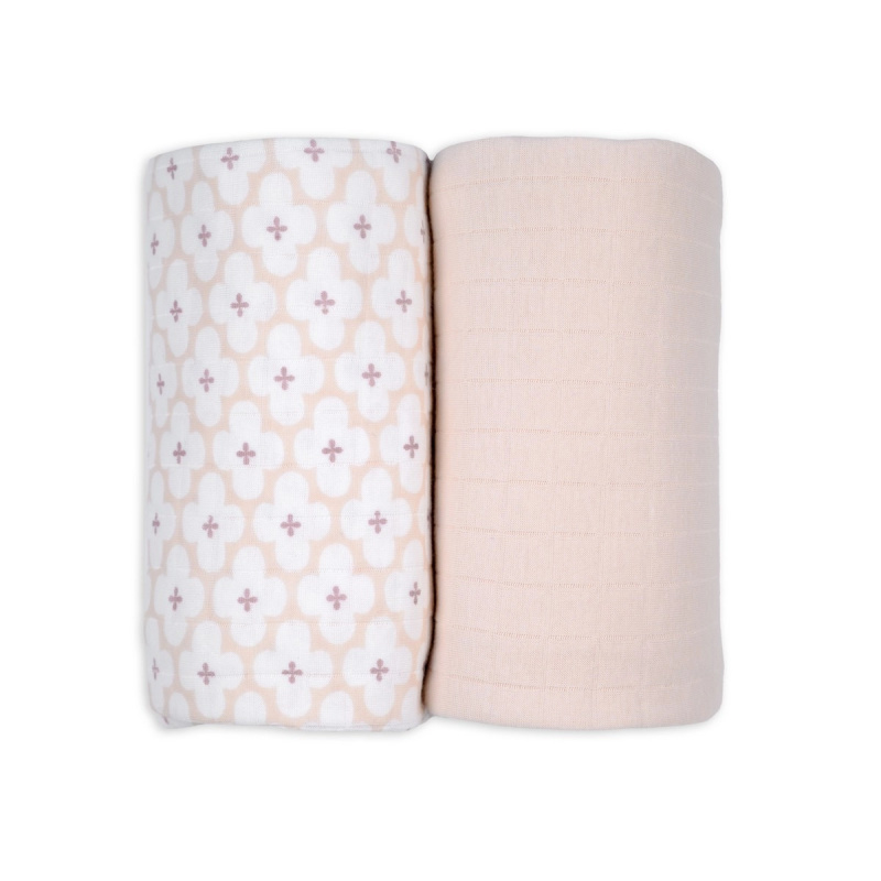 LODGER Swaddler Solid Matcha 2balení 110 x 110 cm Powder