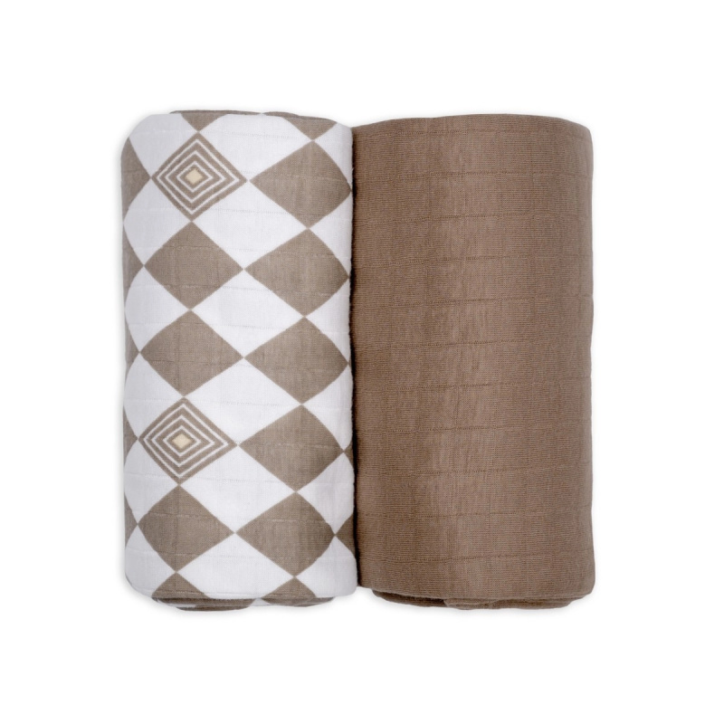 LODGER Swaddler Solid Matcha 2balení 110 x 110 cm Buffalo