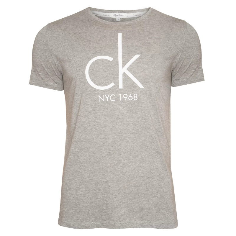 Pánské tričko s krátkým rukávem KM0KM00189-020 - Calvin Klein XL