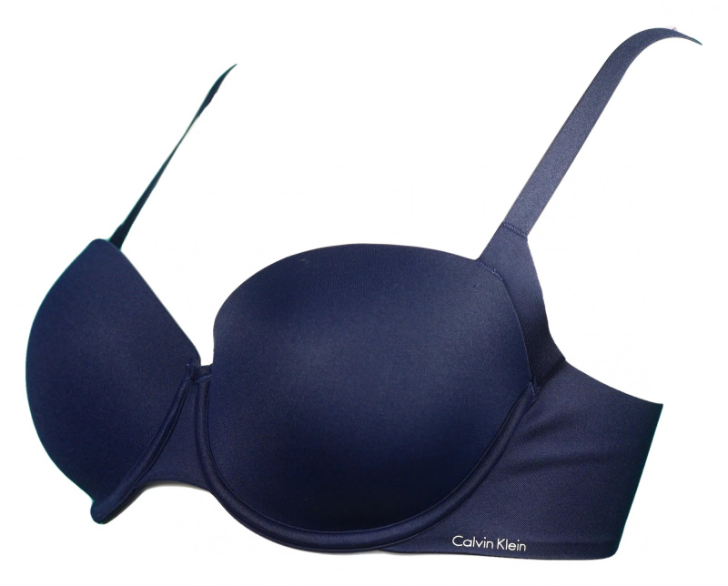 Podprsenka balkonová QF1833E-0PP modrá - Calvin Klein 70D Modrá