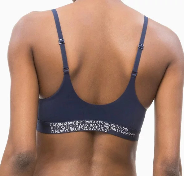 Dámská podprsenka QF5182E-8SB tmavě modrá - Calvin Klein tmavě modrá 32D