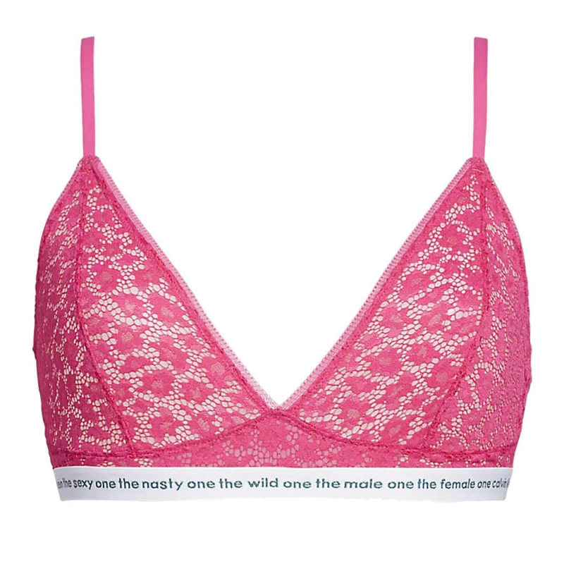 Dámská nevyztužená podprsenka Unlined Triangle QF5196E-TZX - Calvin Klein L