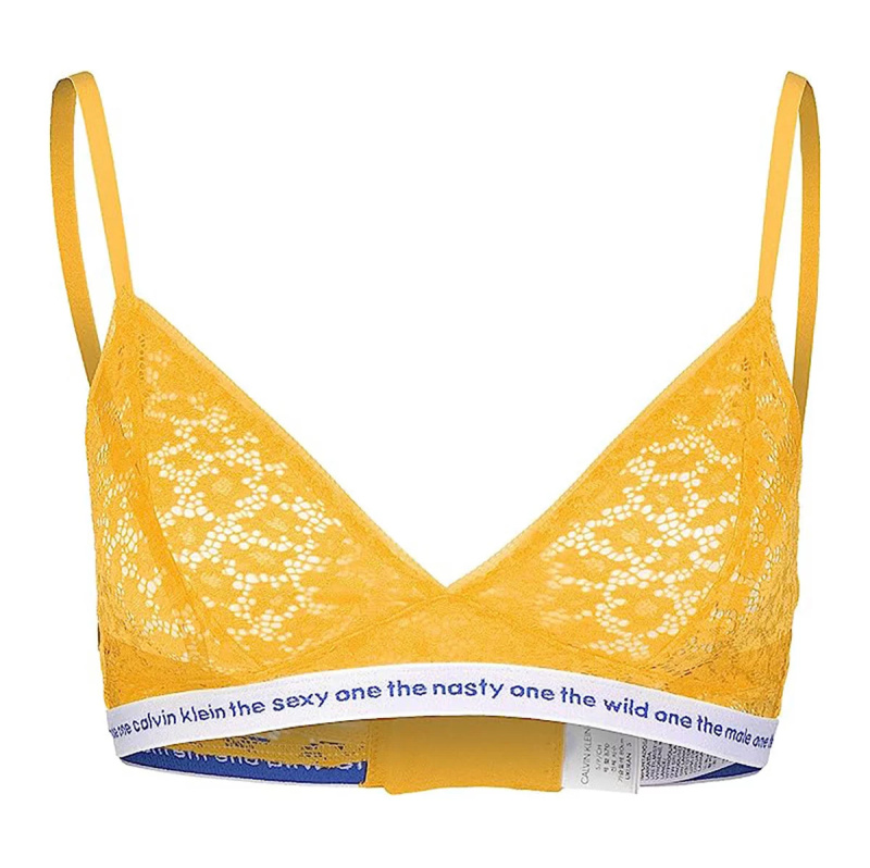 Dámská nevyztužená podprsenka Unlined Triangle QF5196E-YHC - Calvin Klein L