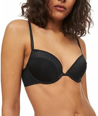 Podprsenka push-up QF5145E 001 černá -  Calvin Klein 75DD černá