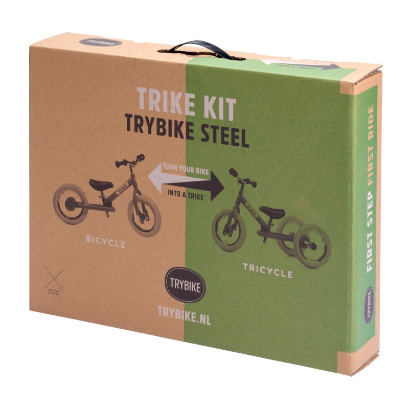 Trybike sada pro přestavbu odrážedla na tříkolku s černým kolem