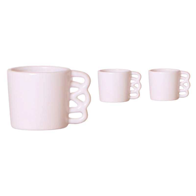 Keramický květináč Happy bílý pr. 6 x 5 cm