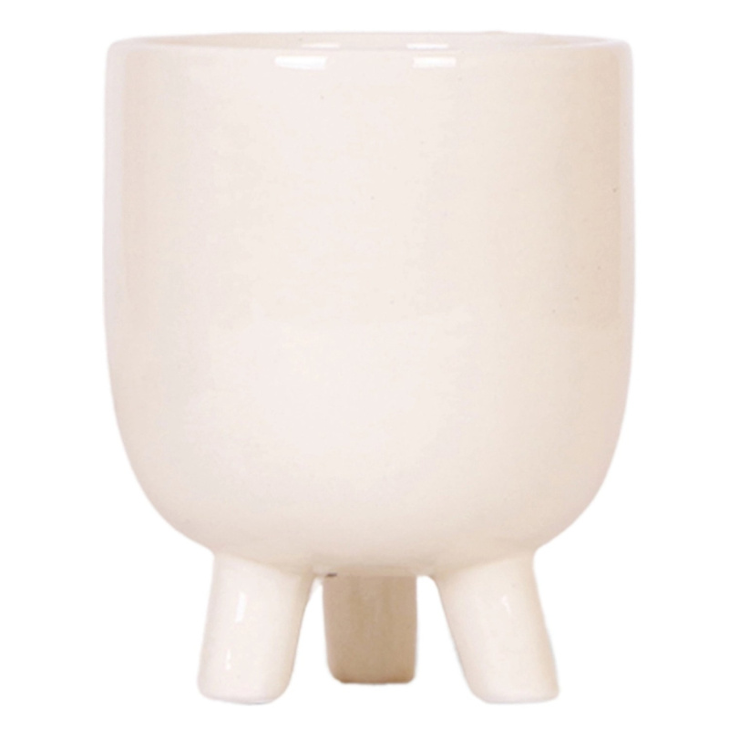 Keramický květináč Gummy bílý pr. 9 x 10 cm