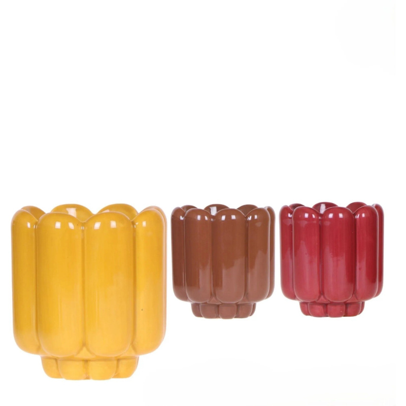 Royal Lemkes Keramický obal na květináč "Retro", různé druhy, pr. 9 cm, 1 ks