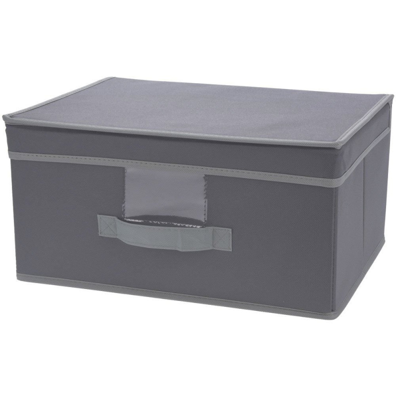 Storagesolutions Textilní úložný box na oblečení, 39 x 29 x 19 cm šedá